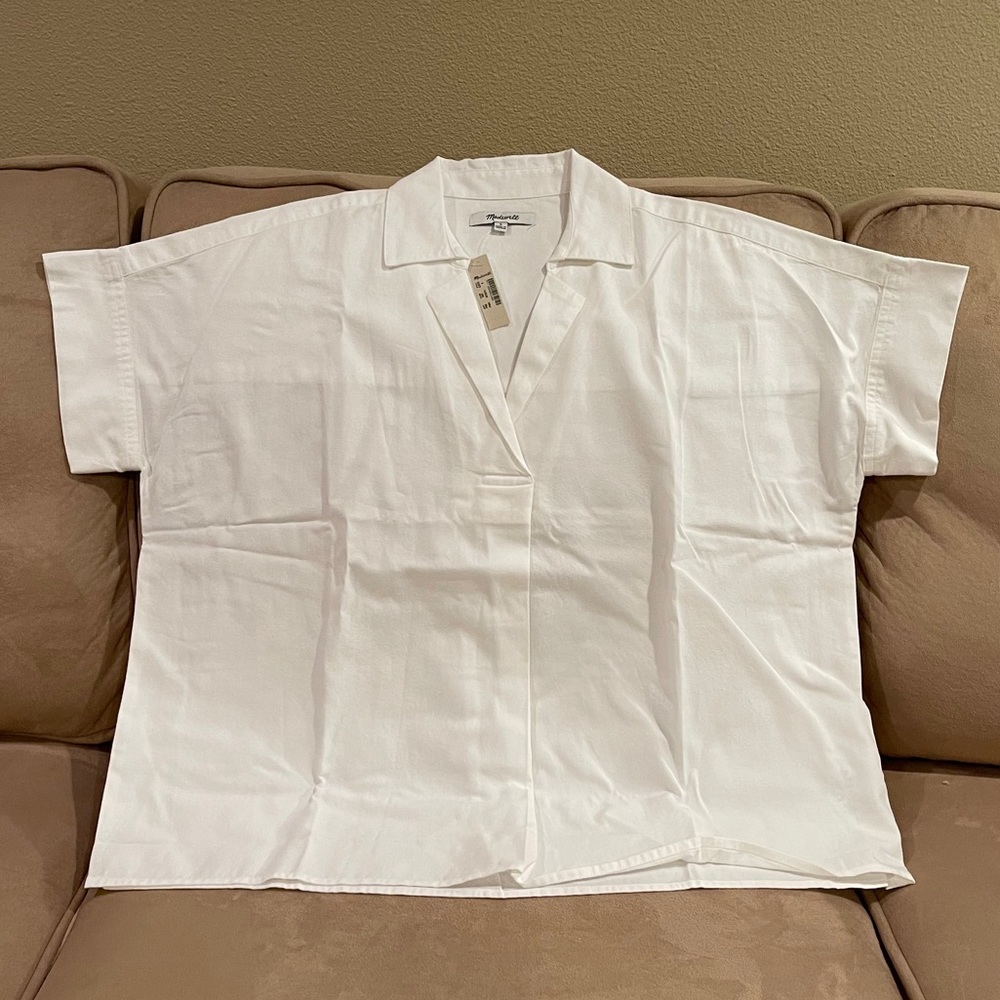NWT Madewell Boxy Collared Blouse